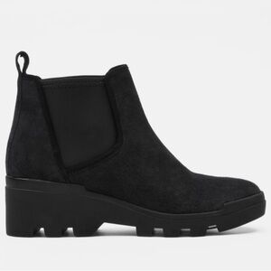 Eileen Fisher Women’s Size 10 Splash Waterproof Suede Bootie Black Boots